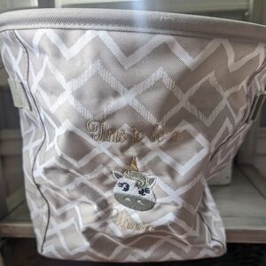 Thirty-One Mini Storage Bin grey white diamonds Dancing Diamonds - personalized